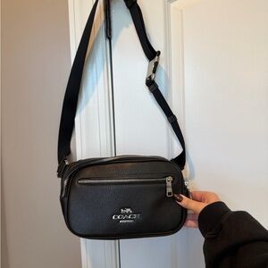 Coach Black Leather Belt Bag